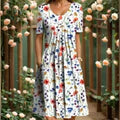 Helena Elegant och casual blommig klänning