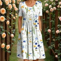 Helena Elegant och casual blommig klänning